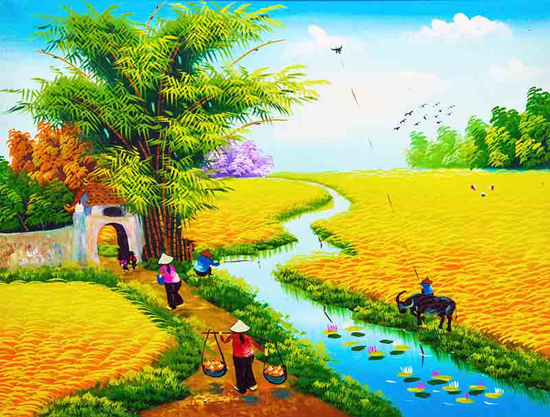 tranh-son-dau-dong-que
