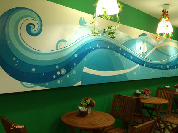 vẽ tranh tường quán bar 3